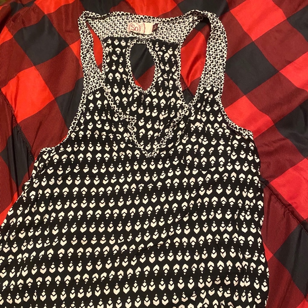 Black and white blouse